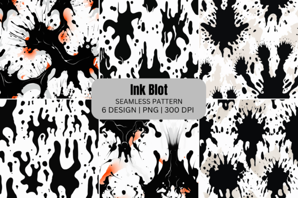 Download Ink Blot Seamless Patterns Background - Ink Collection