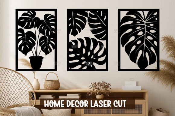 Download Monstera Set Wall Art SVG - Premium Resources