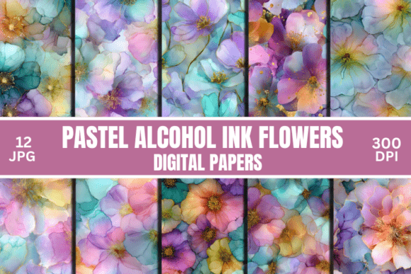 Download Pastel Alcohol Ink Flowers Backgrounds - Ink Collection