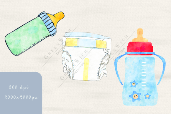 Download Watercolor Boho Baby Clipart - Watercolor boho Collection