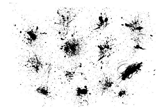 Download Various Ink Blot Splatters Design Set - Ink Collection