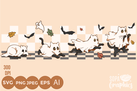 Download Cute Halloween Ghost Cat - Premium Resources