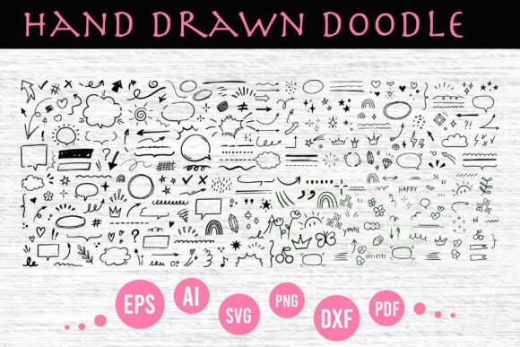 Download Hand Drawn Doodle Elements Collection - Doodle Collection