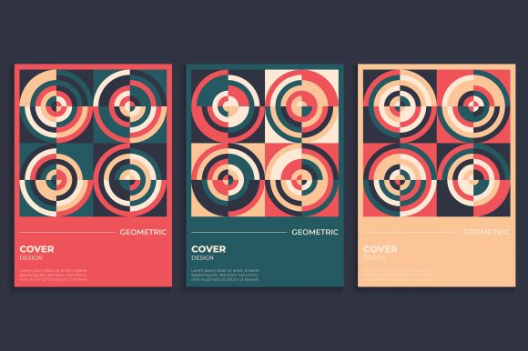 Download Geometric Cover Design in Retro Style - Cover Collection