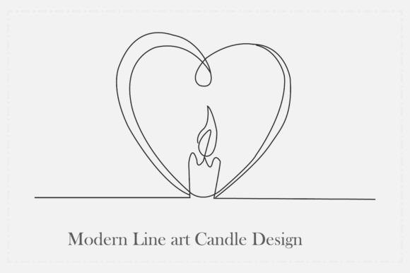 Download Modern Line Art Candle Design - Modern line Collection