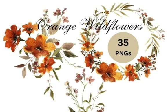 Download Watercolor Boho Wildflowers Clipart PNG - Watercolor boho Collection