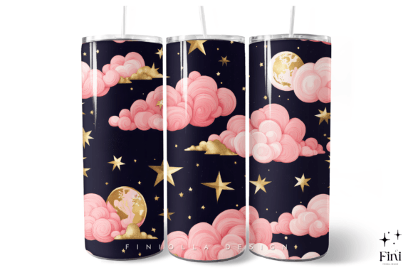 Download Pink Cloud Starry Night Tumbler Wrap - Premium Resources