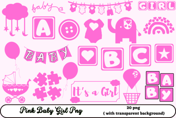 Download Pink Baby Girl Png - Ink Collection