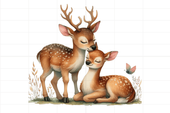 Download Watercolor Boho Deer Clipart - Watercolor boho Collection