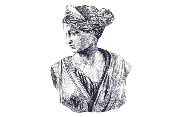 Download Ink Bust of Venus - Graphic Sketch - Ink Collection